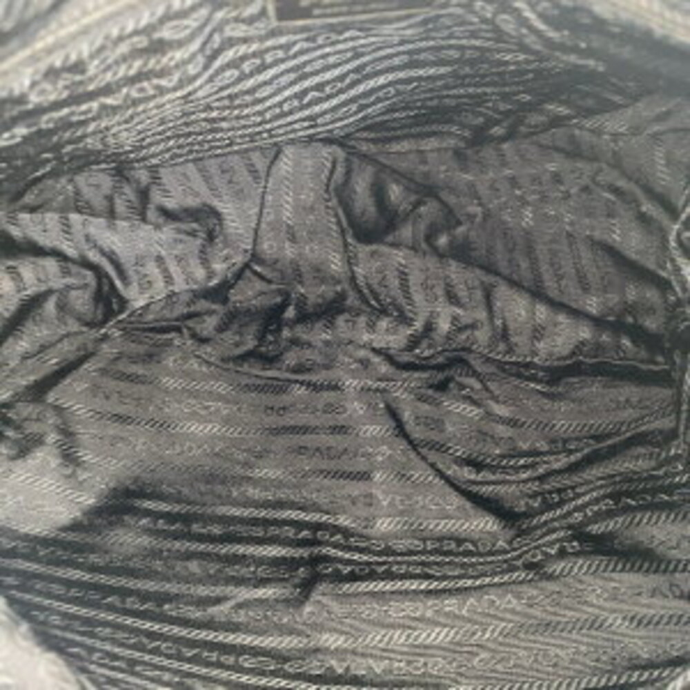 Prada messenger logo Tessuto shoulder plate bag leather nylon black triangular - Picture 9 of 10